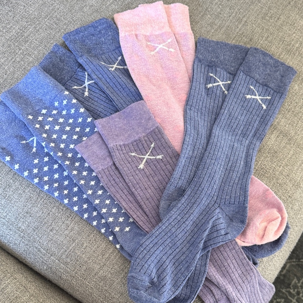 Stylish Men's Socks Set Southern Scholar- Blue and Pink